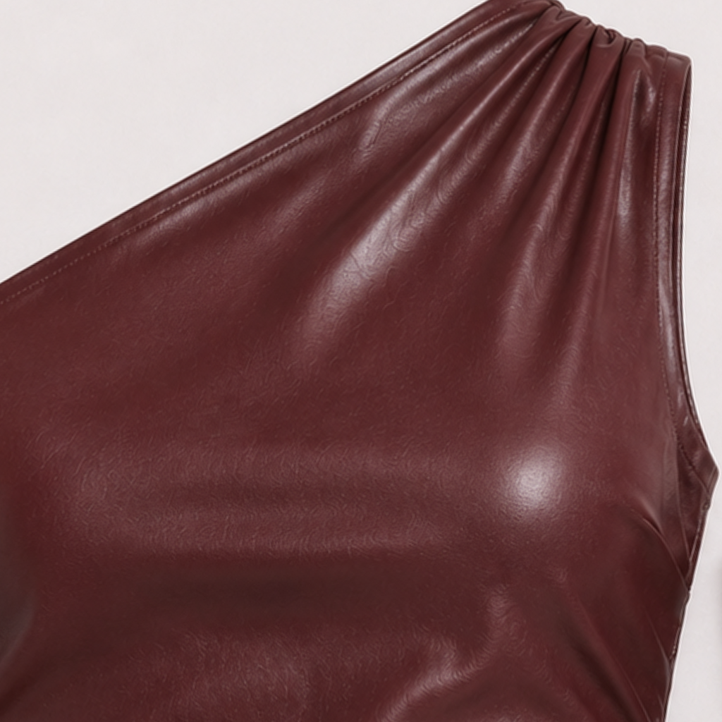 Women’s Asymmetric One-Shoulder Ruched Top