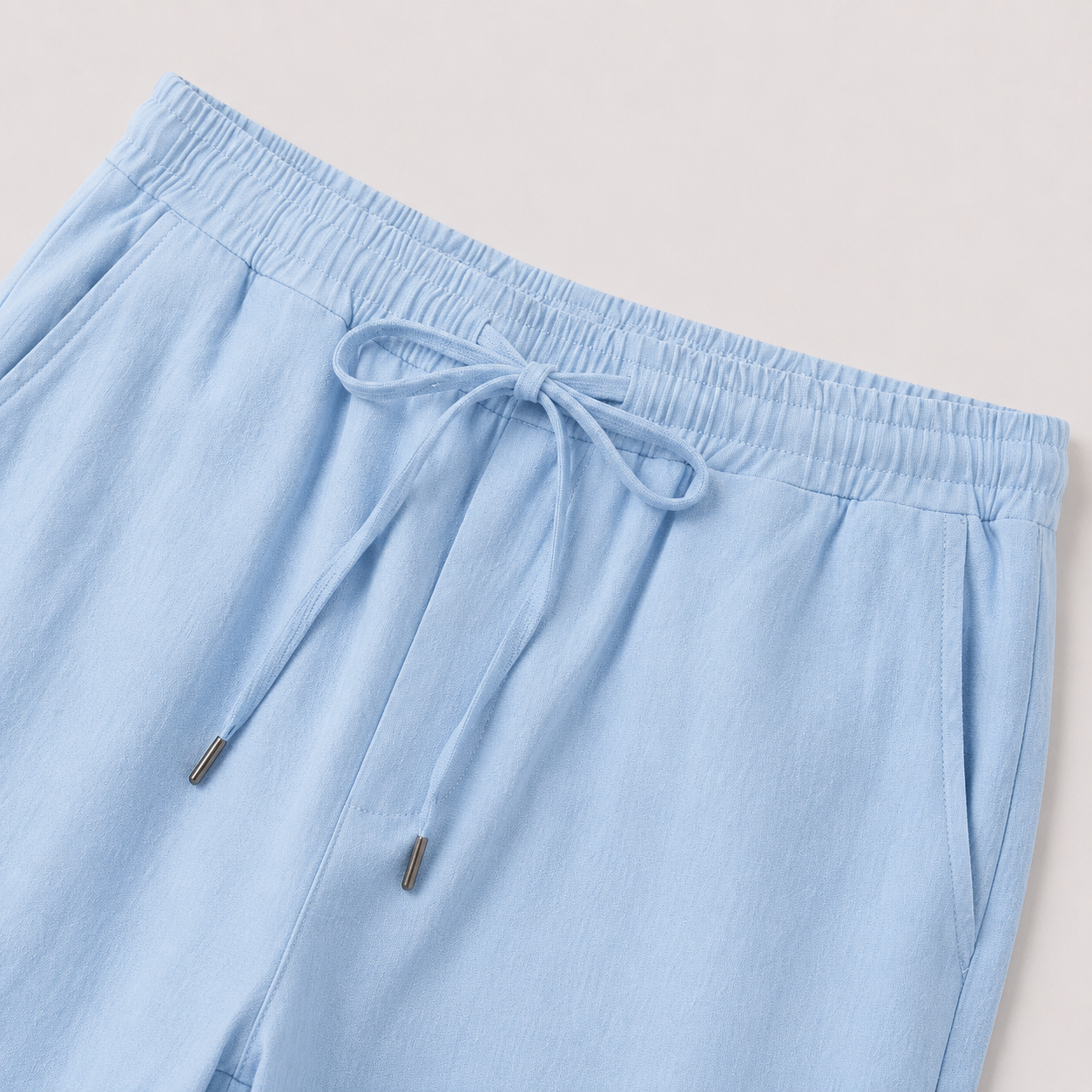 Men's Pleated Drawstring Tapered Trousers